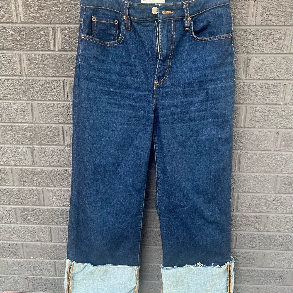 Zara Straight Cut High Waist Jean Sz Us 6 women
